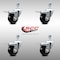 Service Caster 3 Inch SS Hard Rubber Swivel 10mm Threaded Stem Caster Set Total Lock Brake SCC-SSTSTTL20S314-HRS-M1015-4 - alternate 5